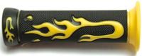 VPARTS Rubber handvat "flame pr. retaining loops yello tnt flame decor, 623am - thumbnail