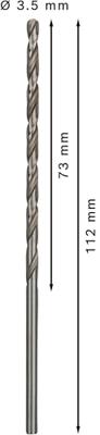 Bosch Accessoires Metaalboren HSS-G, DIN 340 3,5 x 73 x 112 mm 5st - 2608596814 Bosch Accessoires Metaalboren HSS-G, DIN 340 3,5 x 73 x 112 mm 5st - 2608596814