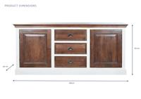 Dressoir DKD Home Decor Wit Donkerbruin Mangohout (180 x 46 x 83 cm) - thumbnail