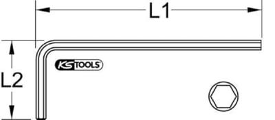 KS Tools 151.2605 Haakse schroevendraaier 5 mm