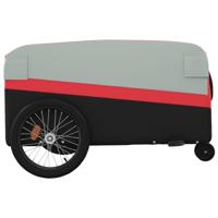 Fietstrailer 45 kg ijzer zwart en rood - thumbnail