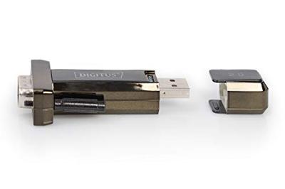 Digitus USB 2.0, Serieel Adapter [1x USB-A 2.0 stekker - 1x D-sub stekker 9-polig] DA-70167 0.80 m Vergulde steekcontacten