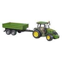 Bruder John Deere tractor met aanhanger - thumbnail