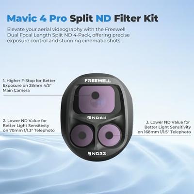 Freewell DJI Mavic 4 Pro Split Filters All Day - 8 Pack