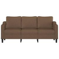 Driezitsbank 180 cm stof bruin - thumbnail