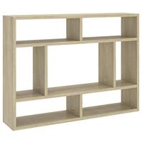 VidaXL Wandschap 75x16x55 cm bewerkt hout sonoma eikenkleurig - thumbnail