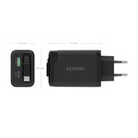 Oplader Aisens ASCH-65W3P071-BK 65 W Zwart - thumbnail