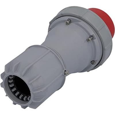 125A krachtstroom stekker 400V 5-polig IP67 met trekontlasting vernikkelde contacten Keraf