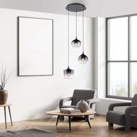 Just Light Zwarte hanglampZea 3-lichts - 15424-18 - thumbnail