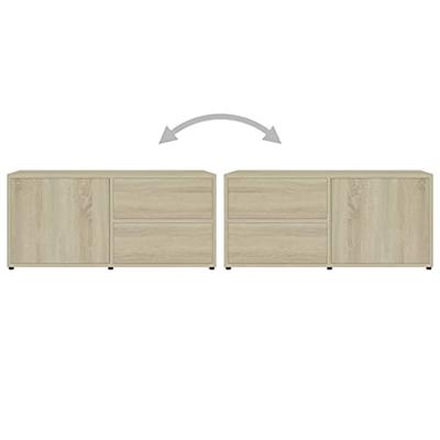VidaXL Tv-meubel 80x34x36 cm bewerkt hout sonoma eikenkleurig VidaXL Tv-meubel 80x34x36 cm bewerkt hout sonoma eikenkleurig