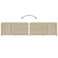 Tv-meubel 80x34x36 cm spaanplaat sonoma eikenkleurig - thumbnail