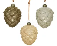 Kerstornament Dennenappel Bruin Assorti 1st - thumbnail