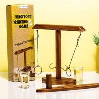 Houten Ring Toss Drinkspel - Wooden toss - thumbnail