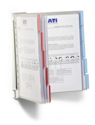 Durable Wandhouder | 10 zichtpanelen | rood/blauw | DIN A4 van hardfolie | 1 stuk - 569100 569100