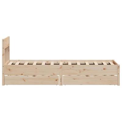Bedframe zonder matras massief grenenhout 90x190 cm