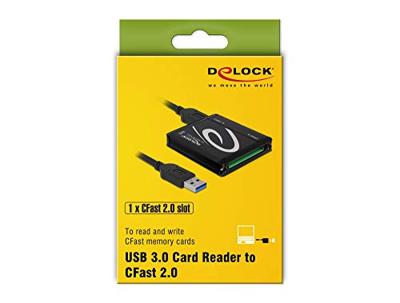 DeLOCK cardreader usb 3.0 > cfast kaartlezer (zwart)