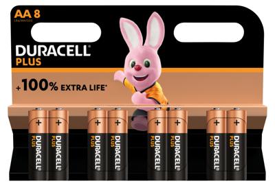 Duracell Plus Alkaline AA-batterijen - thumbnail