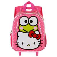 Sanrio 3D Backpack with Wheels Hello Kitty Funny Pink Small - thumbnail
