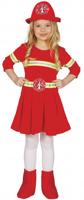 Brandweer meisjes kostuum - thumbnail