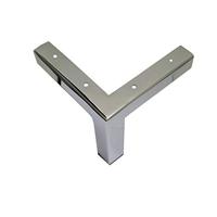 Stalen meubelpoot chroom hoek 3 bij 3 cm en hoogte 13 cm - thumbnail