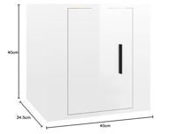 Tv-wandmeubel 40x34,5x40 cm hoogglans wit - thumbnail