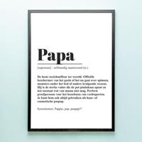 Gepersonaliseerde Poster Woordenboek Papa (A2 Formaat) - thumbnail