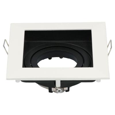 Durham LED Inbouwspot Vierkant - Kantelbaar armatuur - 10x10 cm - GU10 Fitting incl. lamphouder - IP20 voor binnen - Wit