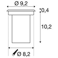 SLV 233500 Buitenlamp (inbouw) LED RVS (geborsteld) - thumbnail