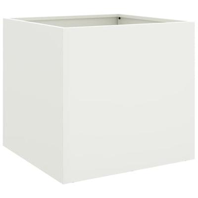 Plantenbak 42x40x39 cm koudgewalst staal wit