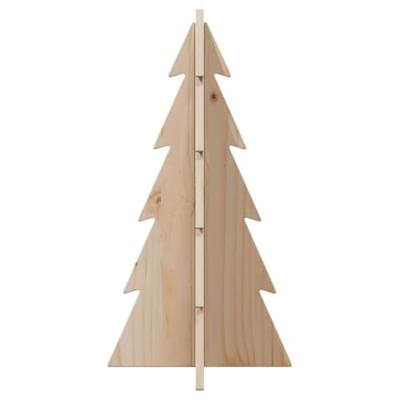 VidaXL Kerstdecoratie kerstboom 59,5 cm massief grenenhout