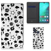 Mobiel BookCase Samsung Galaxy A40 Silver Punk - thumbnail