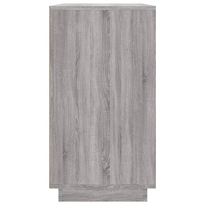 Dressoir 80x34x75 cm bewerkt hout grijs sonoma eikenkleurig