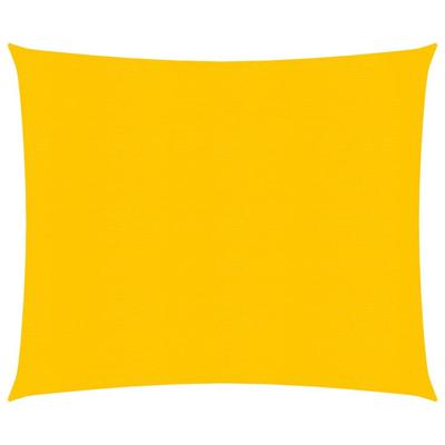 VidaXL Zonnezeil 160 g/m² vierkant 5x5 m hdpe geel