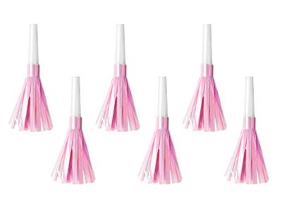 Feesttoeter lichtroze metallic 6 stuks