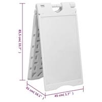 VidaXL Sandwichbord 45x7x84,5 cm hdpe grijs - thumbnail