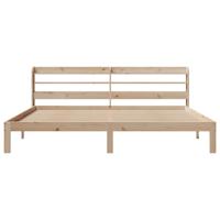 Bedframe met hoofdbord massief grenenhout 120x190 cm - thumbnail