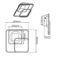 Brilliant G99384/75 Cava LED-plafondlamp LED LED vast ingebouwd Energielabel: E (A - G) 52 W Zwart, Wit - thumbnail