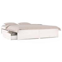 Bedframe met lades wit 150x200 cm - thumbnail
