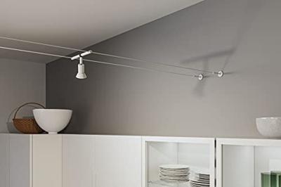 Paulmann Wire Corduo Wall Mount Set 94601 12V-kabelsysteemcomponenten Wandhouder Wit (mat)