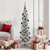 Kunstkerstboom met 150 LED Wit 150 cm PVC en Metaal en Plastic - thumbnail