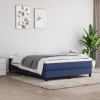 Boxspring met matras stof blauw 140x190 cm - thumbnail