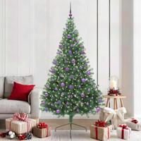 VidaXL Kunstmatig voorverlicht kerstboom met 300 led groen 210 cm pvc - thumbnail