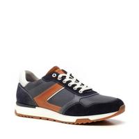 Scapino Van Beers leren sneakers donkerblauw - thumbnail