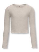 Kids ONLY winter top meisjes - beige - KogNella - stretch fit, longsleeve - thumbnail