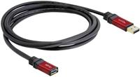 Delock USB-kabel USB 3.2 Gen1 (USB 3.0 / USB 3.1 Gen1) USB-A stekker, USB-A bus 1.00 m Rood, Zwart Vergulde steekcontacten 82752 - thumbnail