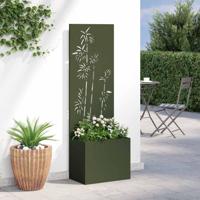 Tuinplant met Decoratief Paneel Olijfgroen 50 x 140 cm - thumbnail