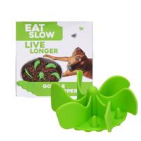 Eat Slow Live Longer Gobble Stopper M Green - thumbnail