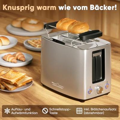 Profi Cook PC-TA 1279 Broodrooster Met broodrekje RVS Profi Cook PC-TA 1279 Broodrooster Met broodrekje RVS