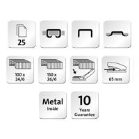 Novus Office B2 020-1255 Nietmachine Zwart Nietcapaciteit: 25 vel (80 g/m²) - thumbnail