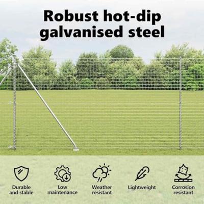 VidaXL Afrasteringspaal 13 pcs zilver staal